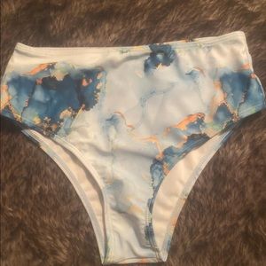 High waisted swim bottoms